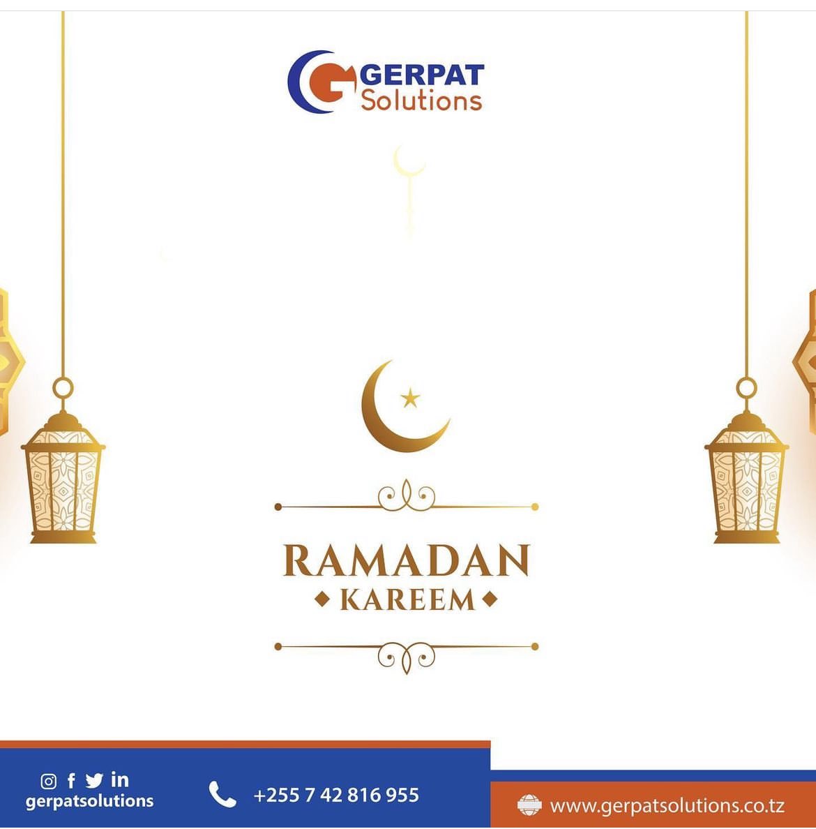 gerpatsolutions's tweet photo. 🌙✨ Wishing you a blessed Ramadan from GERPAT Solutions! As we embark on this sacred journey, may our hearts be filled with peace, unity, and prosperity. #GERPATSolutions #RamadanKareem #Tanzania #BusinessConsultant #TrademarkRegistrations #CompanyRegistrations #Blessings #Unity https://t.co/G2u3LmcC2L