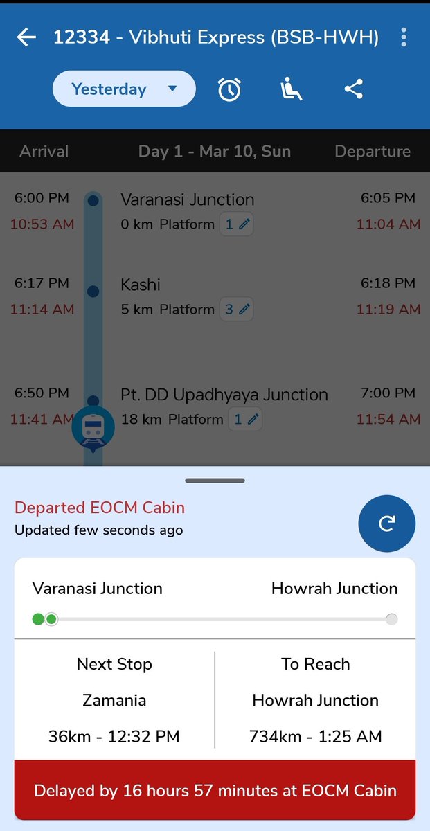 HRCHATTERJEE's tweet photo. @narendramodi Please see the pathetic situation of Indian railways.  Since one month every alternate day this pathetic situation is going on. Indian railways are totally silent. Instead of running late everyday please do something. Pathetic guarantee.@AshwiniVaishnaw https://t.co/b2bEAP8zWx