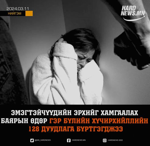 Эмэгтэйчүүдийн эрхийг хамгаалах баярын өдөр гэр бүлийн хүчирхийллийн 128 дуудлага бүртгэгджээ