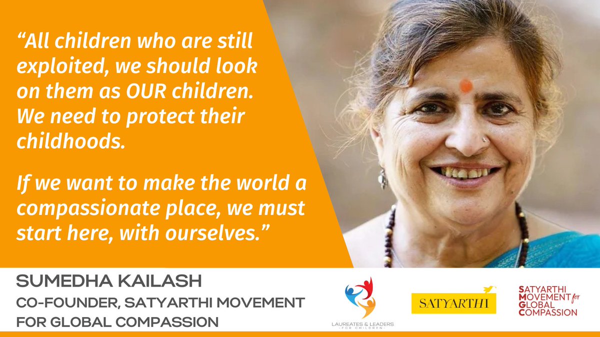Laureates and Leaders For Children (@witheverychild) on Twitter photo Sumedha Kailash, an incredible campaigner for the rights of children & the Co-Founder of <a href="/smgc_official/">Satyarthi Movement for Global Compassion</a>, closes our session on the Transformative Power of Compassion with powerful words - joining us together by hand & in song! Sumedha Kailash, an incredible campaigner for the rights of children & the Co-Founder of <a href="/smgc_official/">Satyarthi Movement for Global Compassion</a>, closes our session on the Transformative Power of Compassion with powerful words - joining us together by hand & in song!