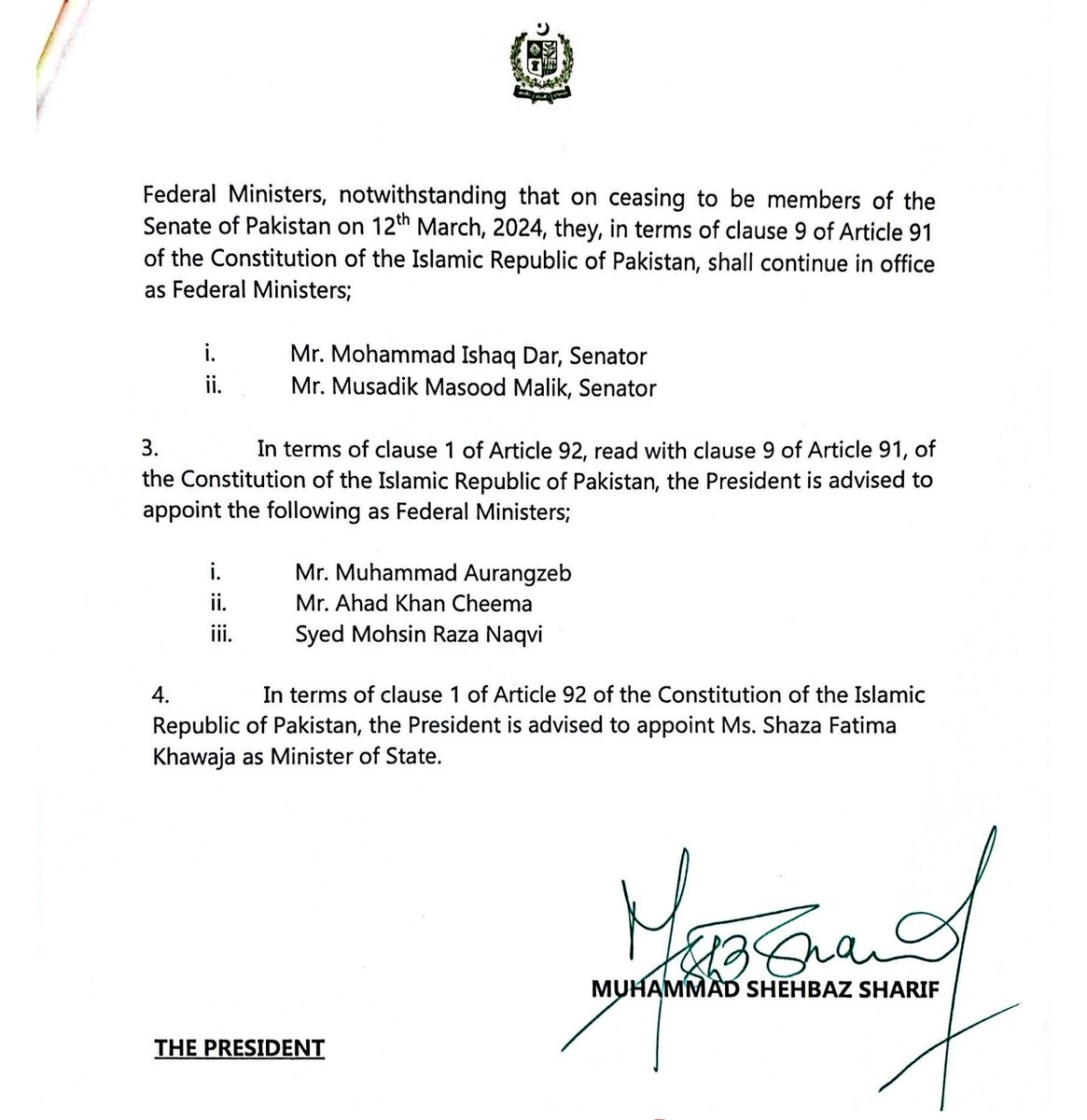GFarooqi's tweet photo. پہلے مرحلے میں شہباز کابینہ کے 18 وفاقی وزیر حلف اٹھائیں گے۔ اسحاق ڈار وفاقی کابینہ کا حصہ۔ محسن نقوی، عبدالعلیم خان، احد چیمہ بھی وفاقی وزیر ہونگے۔ https://t.co/Vz7nWeq646