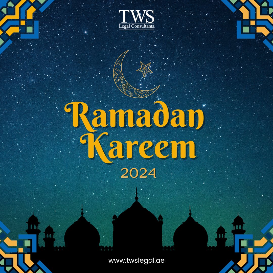 🌙 Ramadan Kareem from TWS Legal Consultants! 🌟 Wishing you and your loved ones a blessed month filled with peace, happiness, and prosperity. #RamadanKareem #TWSLegalConsultants #Blessings #Peace #Unity #Reflection #Gratitude #ramadanmubarak #ramadandubai #ramadan2024