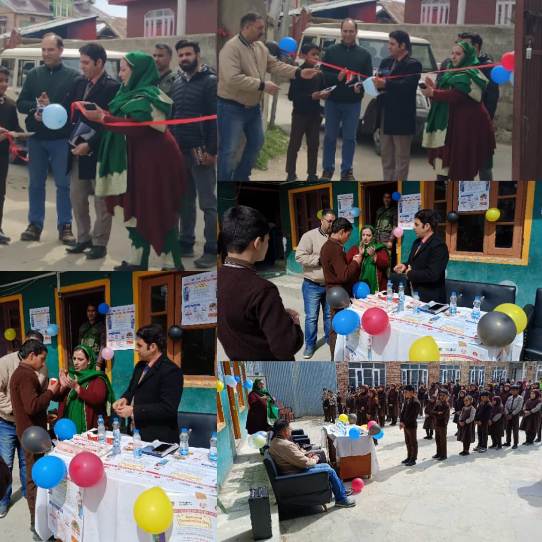 ADDC Bandipora (M A Bhatt, JKAS) inaugurated deworming camp for school children organised by Health department in blooming buds school, plan Bandipora.