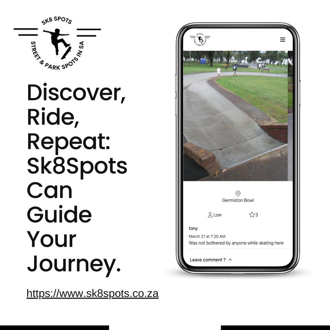 Explore Mzansi's digital escort to all skate spots 🇿🇦🛹

#skateboarding 
#skateboardingsouthafrica 
#Tech4All   

Visit: sk8spots.co.za