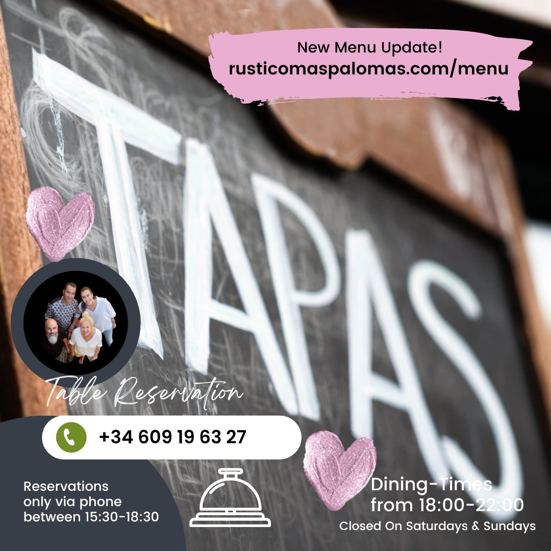 RusticoTapas's tweet image. New menu update is online. Have you ever tried "Doro Wot" - checkout the menu and reserve a table to experience new worlds of Tapas flavours rusticomaspalomas.com/menu