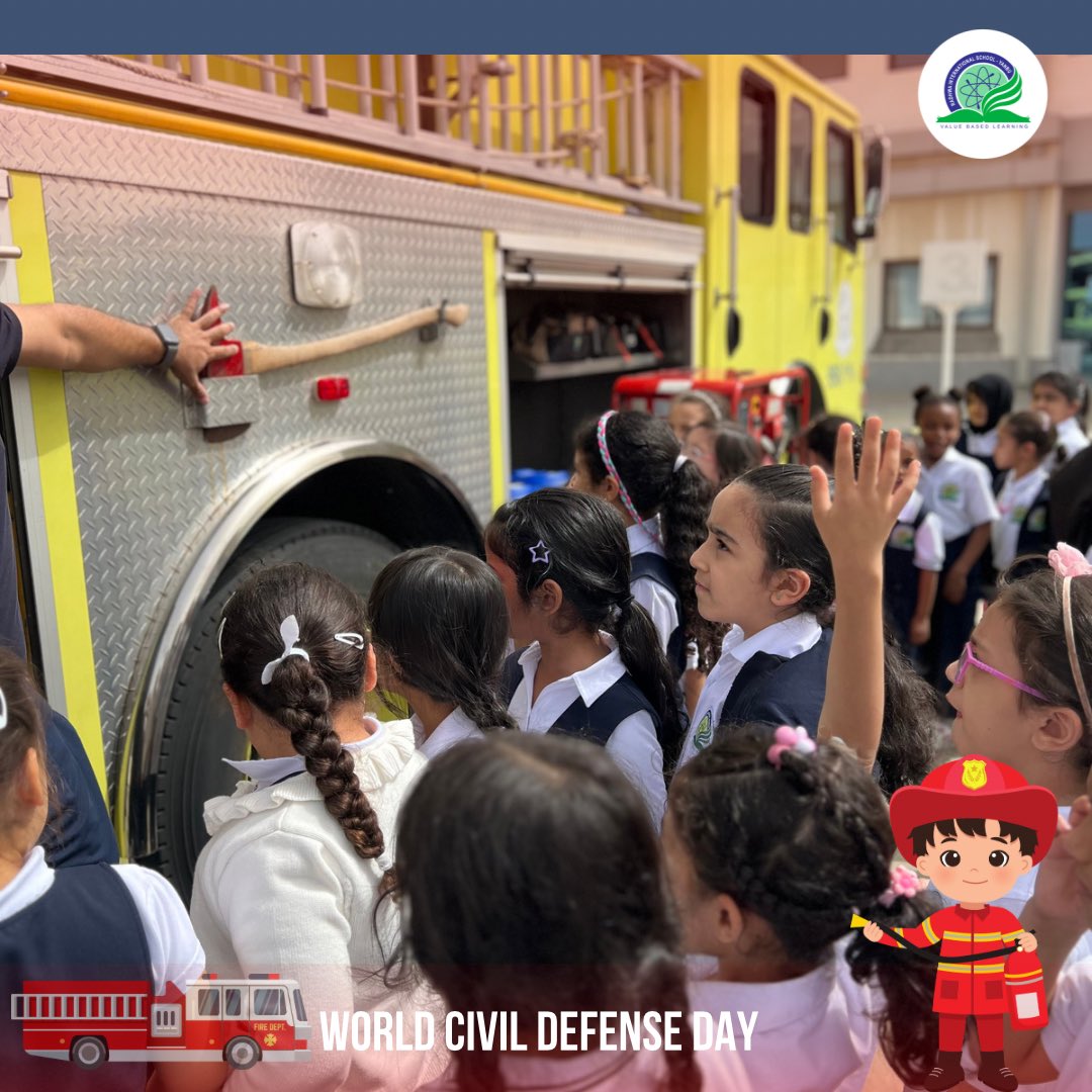 مدارس رضوى العالمية قامت بإستضافة فريق الدفاع المدني لتفعيل يوم الدفاع المدني العالمي بإشراف مسوؤلة الأمن والسلامة أ/ خديجه هوساوي و يهدف إلى تعزيز الوعي بأهمية التحضير والاستعداد لحالات الطوارئ، وضمان سلامتهم وسلامة المجتمع المدرسي.🚒✨
