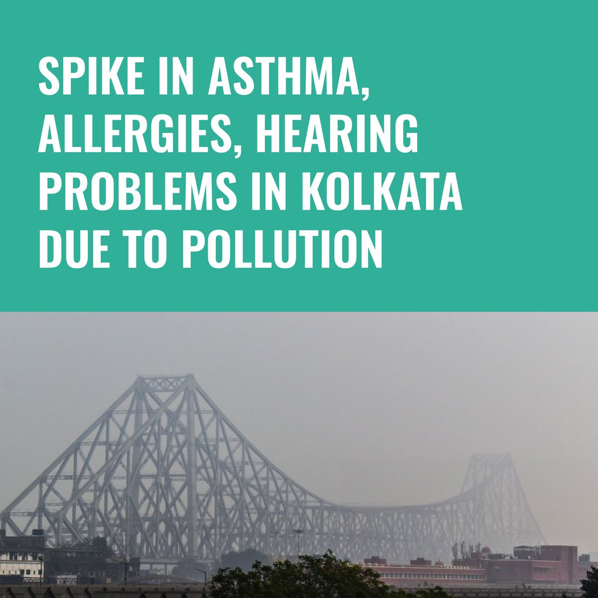 Active_IAQ's tweet photo. ENT specialists in Kolkata have raised concerns about growing pollution being the cause of rise in complaints of asthma, allergies, cough and chest pains.
#Health #airpollutioneffect https://t.co/rikSeRRoOS