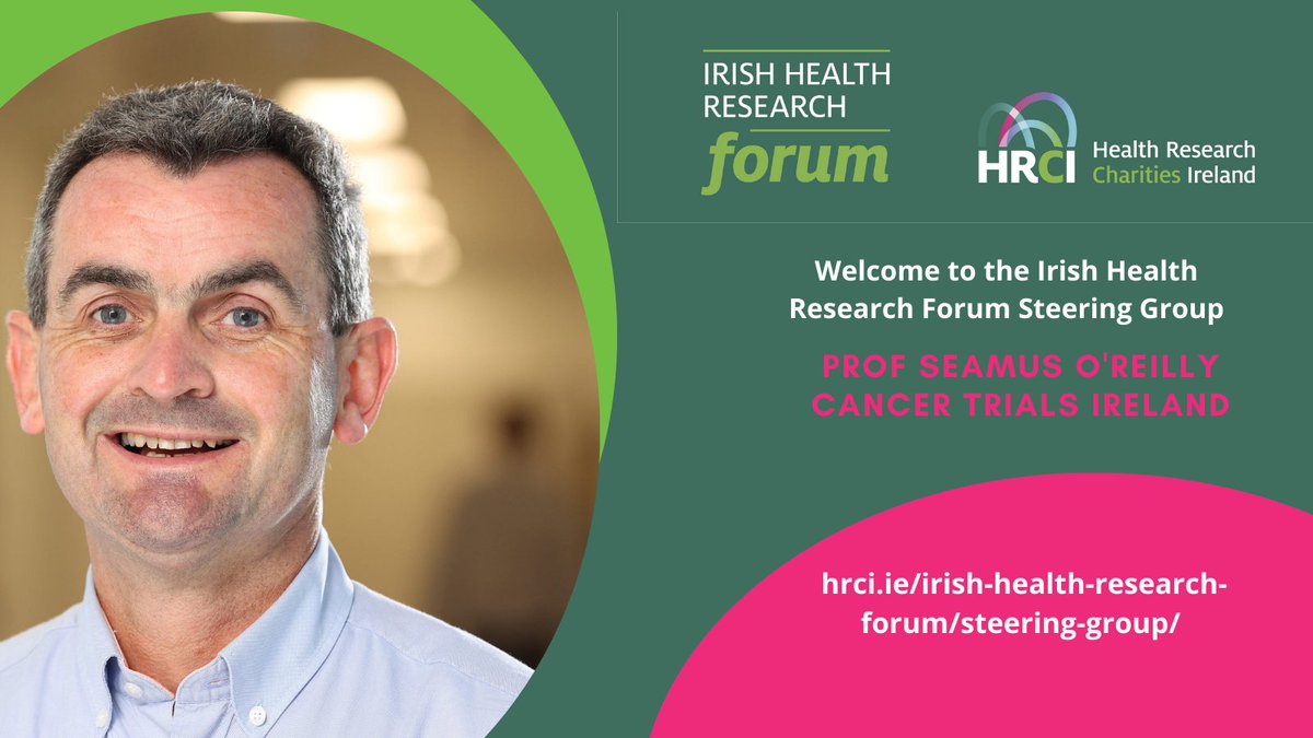 HRCI is delighted to welcome Prof Seamus O'Reilly @cancertrials_ie to the Steering Group of the Irish Health Research Forum. Learn more about the work of the Steering Group ahead of our next Forum on May 16th 2024 on our website hrci.ie/irish-health-r… #HealthResearchMatters