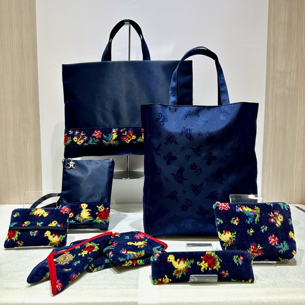 【新品】学校フェイラー　ハイジ　バッグインミニバッグ　トートバッグ　ネイビー FEILER 学校フェイラーハイジバッグインミニバッグ ネイビー新品