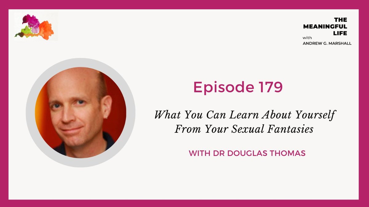 🎙️Have you allowed yourself to explore your sexual fantasies? A great conversation this week with psychotherapist Dr Douglas Thomas about sex, fantasy, Jungian archetypes and the world of BDSM. themeaningfullife.podbean.com/e/douglas-thom… #jungian #therapistsconnect