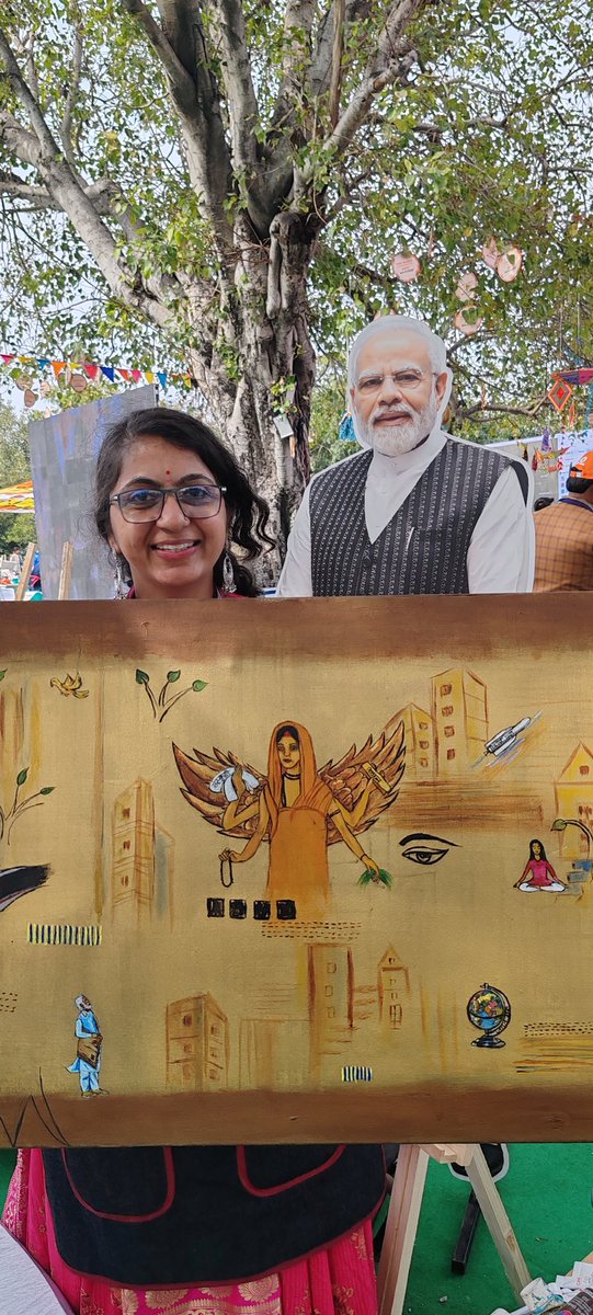 RiddhimaSharraf's tweet photo. @VBA2024 @narendramodi @LalitKalaLKA @ngma_delhi @MinOfCultureGoI https://t.co/rPah5AqqSu