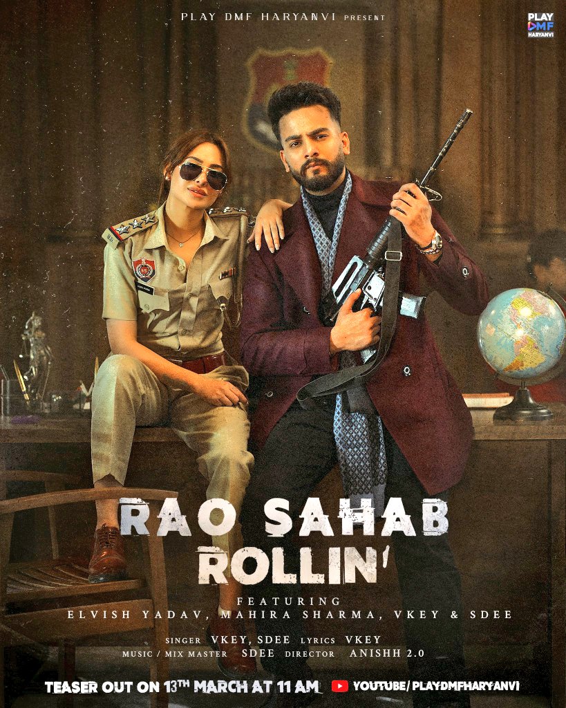 KhabriBossLady's tweet photo. #MahiraSharma looks fabulous along with #ElvishYadav in the poster o their upcoming Music Video #RaoSahabRollin https://t.co/qbi8eHcetJ