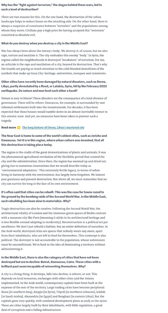 PeterHarling's tweet photo. Very grateful to Le Monde for devoting so much time and space to the heartbreaking, integral destruction of Gaza, an "urbicide" here analyzed in its regional and historical depth

https://t.co/P89x2MnNGe https://t.co/TNmJ7773RT