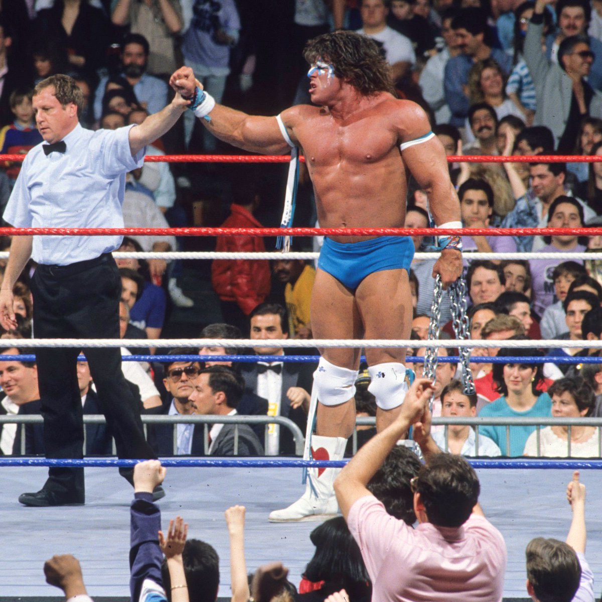 March to WrestleMania! Ultimate Warrior makes his 'Mania debut back in 1988. Defeating the mighty Hercules at WrestleMania IV. #WWF #WWE #Wrestling #WrestleMania #Hercules #UltimateWarrior