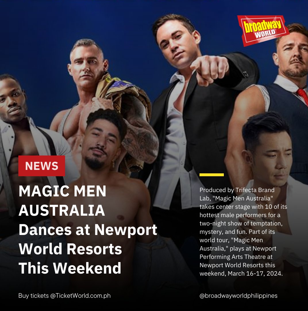 OliverOliveros's tweet image. With the all-male blend of magic, dance, and charisma, "Magic Men Australia" promises to transport Filipino audiences into a room where the temperature will rise through mind-bending fantasies and pulse-pounding dance routines. 

Read more: broadwayworld.com/philippines/ar…

#MagicMenMNL