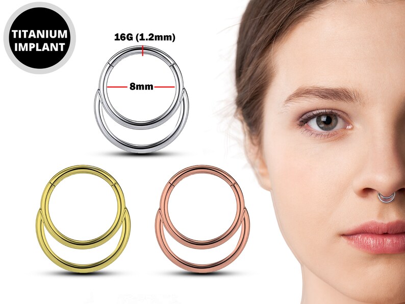 piercednlovely's tweet photo. Titanium Septum Double Clicker Ring Septum Jewelry Nose Ring, Clicker Hoops - 16G size 8mm Nose Piercing - Also in Gold and Rose Gold tone.
#septumpiercings #bullpiercing #nosering #lipring #lippiercing #hingering #clickerhoop #clickerring #segmentring
๐https://t.co/Z0nNuWm8XW https://t.co/yiKv6hsB0C