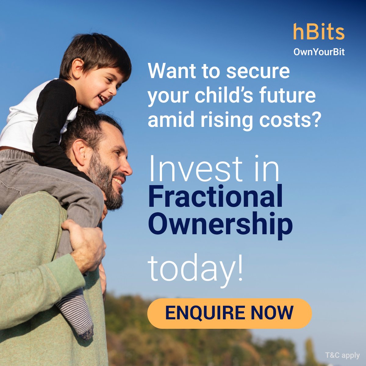 With the dual benefit of rental income and capital appreciation, fractional ownership is an ideal investment option for funding your child’s education. To know more, call us at +91 865 594 4200. #hBits #ownyourbit #Investment #FractionalOwnership #CommercialRealEstate
