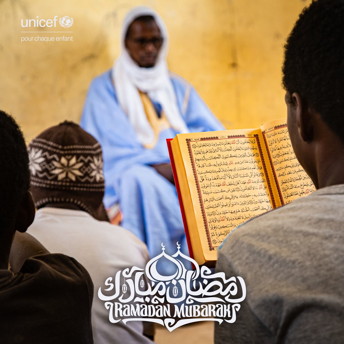 فريق اليونيسف في موريتانيا يتمنى لكم رمضان مبارك. نأمل أن يجلب لكم هذا الشهر السلام والصبر والتسامح. لنتذكر خلال هذا الشهر الفضيل أهمية العطاء والرأفة تجاه الأكثر هشاشة، ونجدد التزامنا المستمر بدعم كل طفل في موريتانيا. 🌙