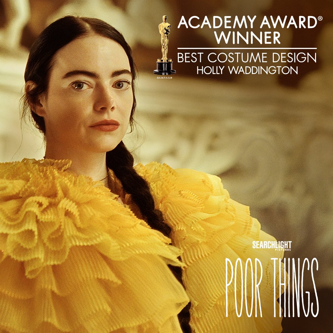 Holly Waddington has won the Academy Award for Costume Design for Poor Things! #Oscars #PoorThingsFilm