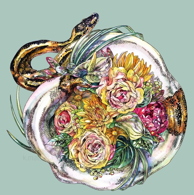 「bouquet still life」 illustration images(Latest)