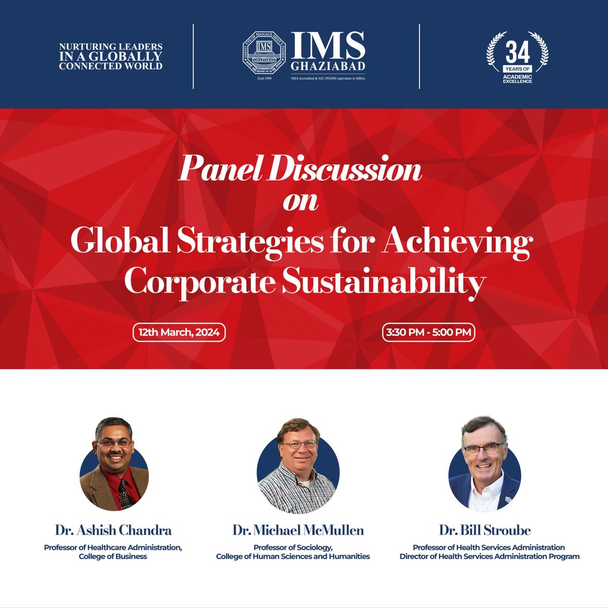 Join us for a Panel Discussion on 'Global Strategies for Corporate Sustainability.' Witness a broadened perspective on the challenges and opportunities in the corporate sustainability landscape. Save the date: March 12, 2024 3:30 PM - 5:00 PM #GlobalInsights #PanelDiscussion