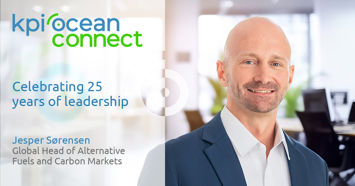 Join us in celebrating Jesper Sørensen’s 25th #anniversary with KPI OceanConnect! As our Global Head of Alternative Fuels and Carbon Markets, his dedication & #innovative thinking has helped drive our #GreenStrategy. Thank you for influencing positive change!