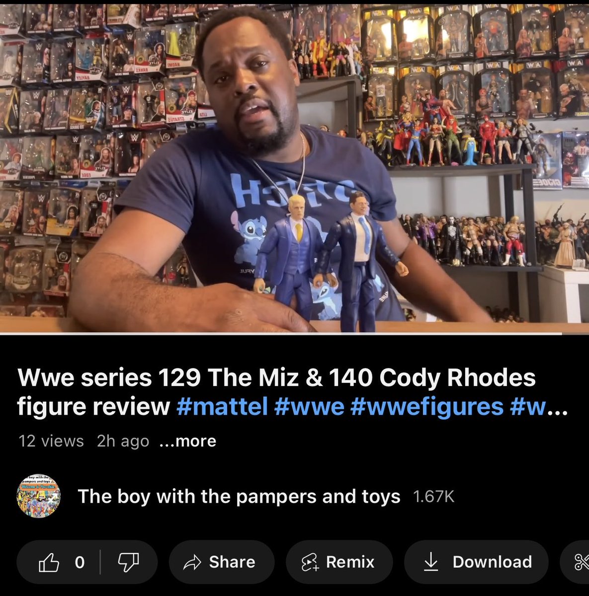 Please like, share & subscribe today 🌎. #youtuber #figurereview #actionfigureunboxing #toychannel #wwe #theboywiththepampersandtoys