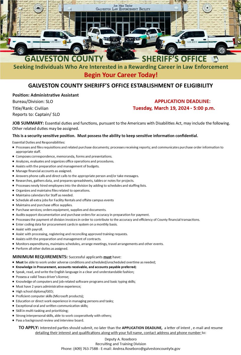 Galveston County SO (@gcsotexas) on Twitter photo 