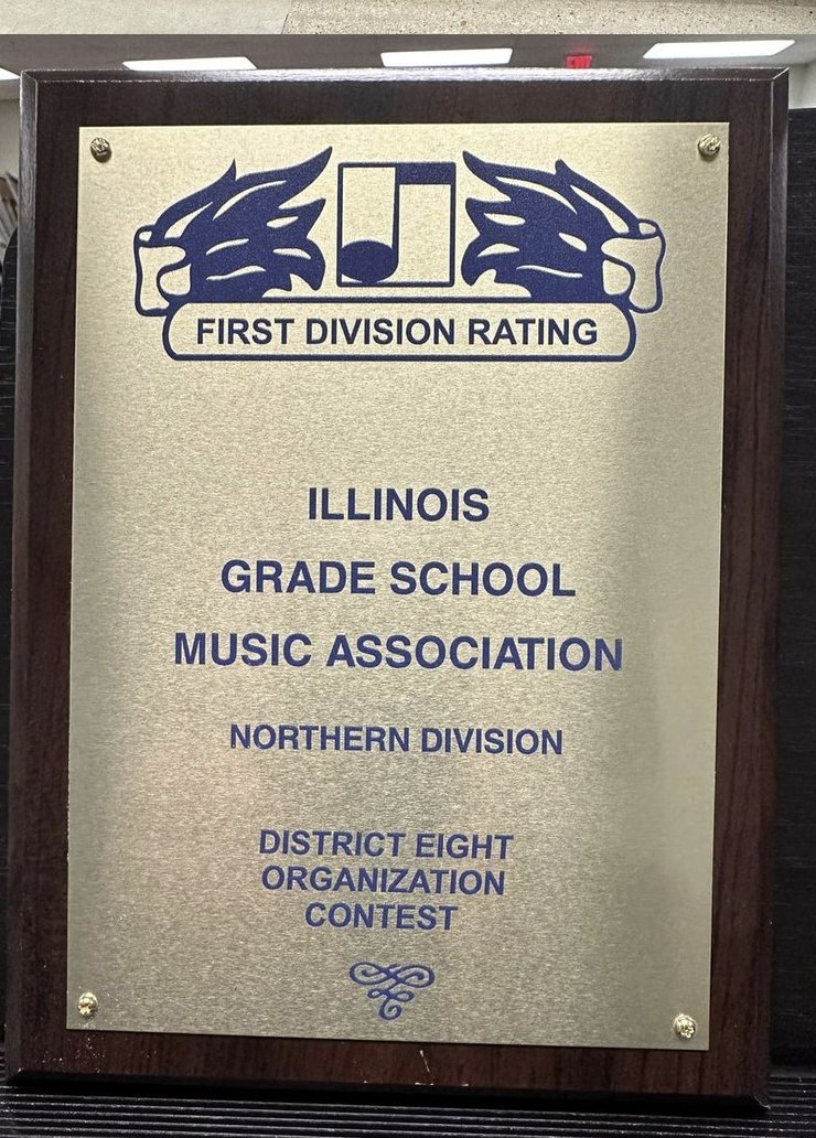 Congratulations to our 7th/8th Concert Band and 7th/8th Grade Concert Choir for their first division rating at contest this weekend.
