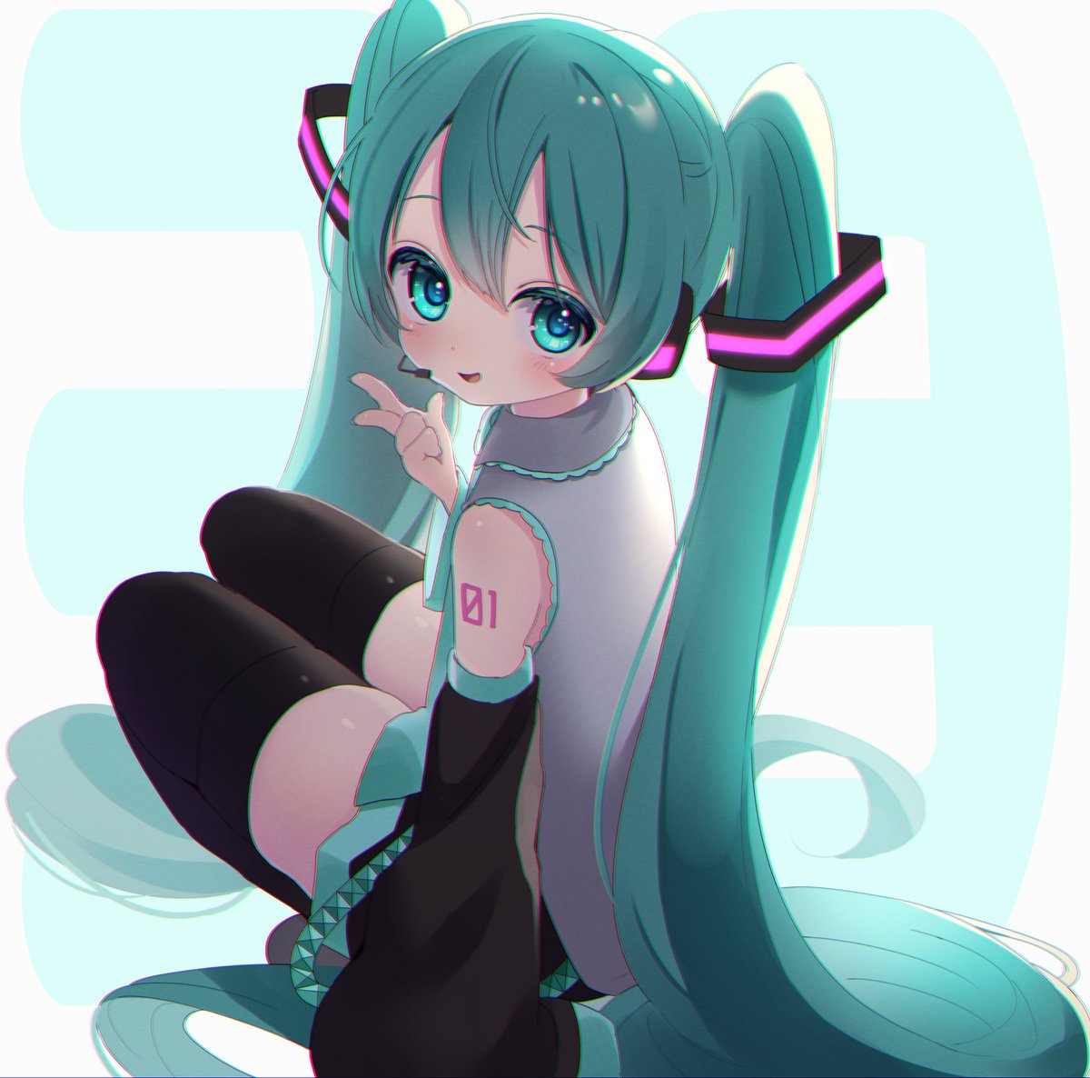 初音ミク 「#ミクの日2024 」|曖昧めいのイラスト