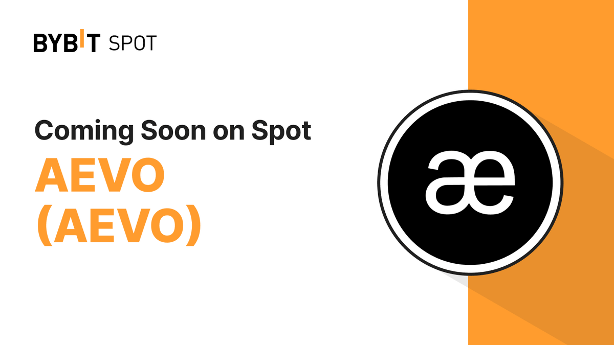 📣 $AEVO is coming soon to the #BybitSpot trading platform with <a href="/aevoxyz/">Aevo</a> 

🗓 Listing time: 13 March 2024, 10 AM UTC. Deposits and withdrawals will be available via the ETH chain.

A grand prize pool awaits!  Stay tuned! 👀

#TheCryptoArk #BybitListing