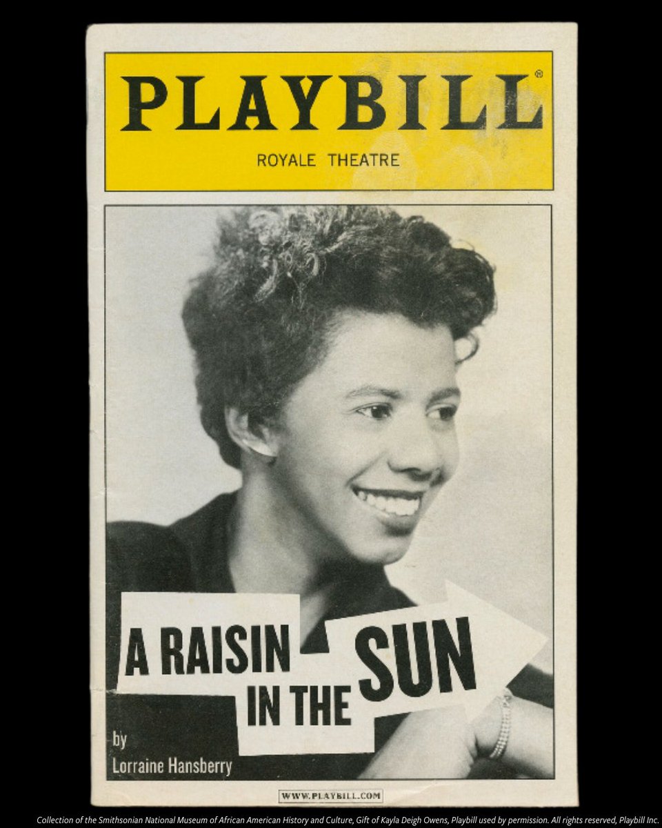 #OnThisDay in 1959 Lorraine Hansberry critically acclaimed play, “A Raisin in the Sun” opened on Broadway. It is the first play by an African American woman to be produced on Broadway. #WomensHistoryMonth