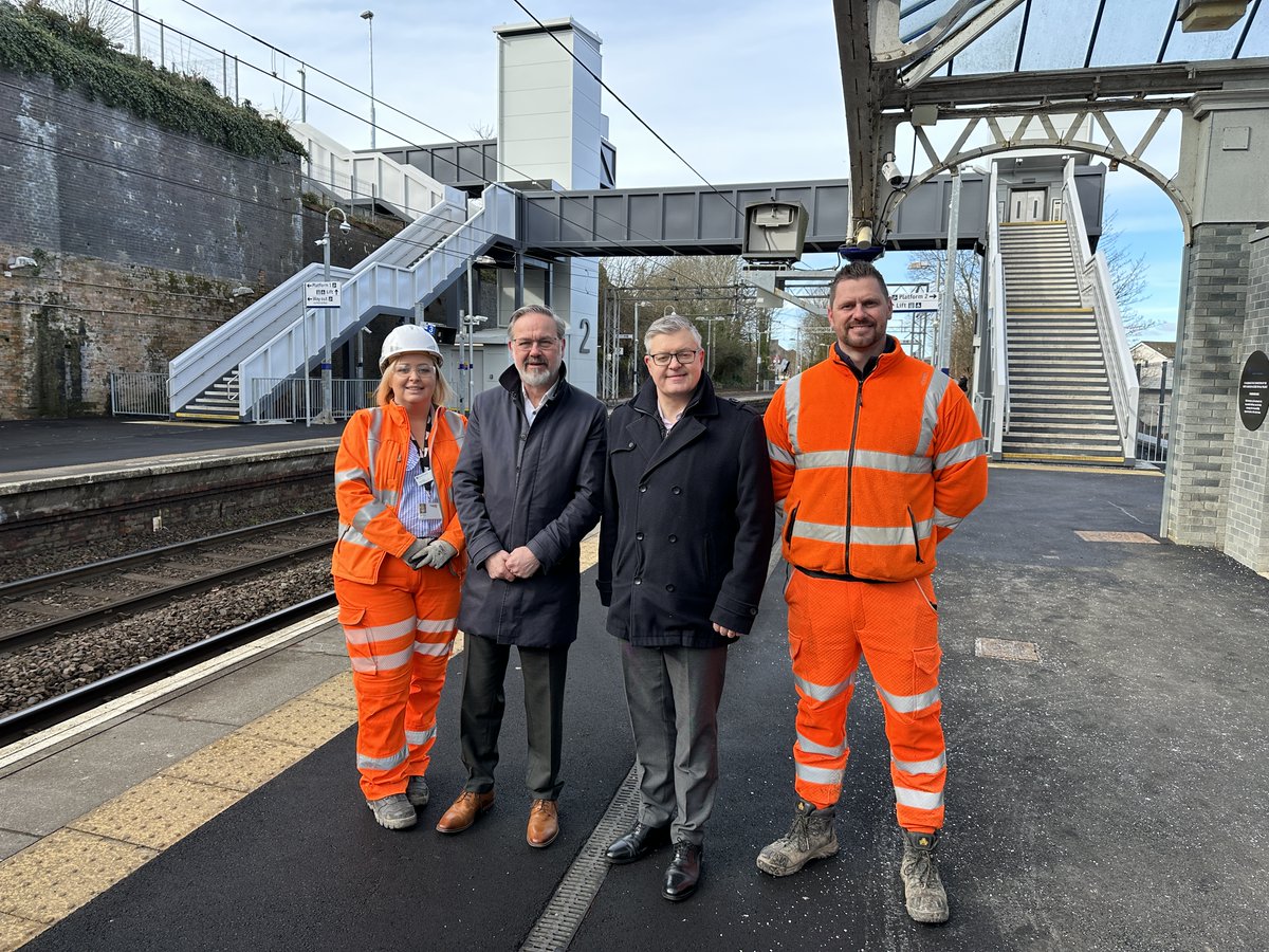 #TeamStory are proud to have completed works at Port Glasgow Station, on behalf of @networkrailscot, to improve accessibility for passengers. MP Ronnie Cowan and MSP Stuart McMillan visited the site to discuss the successful delivery of the £5m project. bit.ly/48G2Z7f