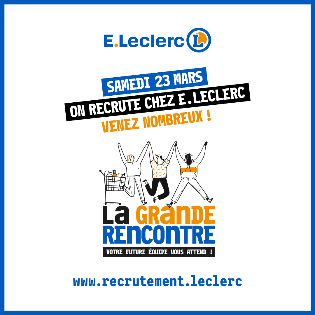 Nouvelle opération job dating nationale le 23 mars pour <a href="/Leclerc/">E.Leclerc</a>.
lineaires.com/la-distributio…