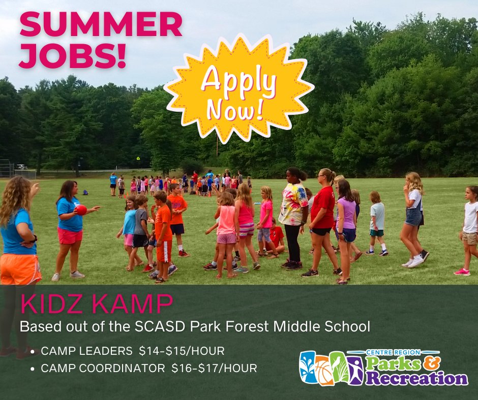 Each summer we bring in talented, passionate people from around the region to work at our camps. Camp leaders are invaluable staff members who help to motivate children while having fun! To learn more about our open positions and to apply, visit this link: crpr.org/employment