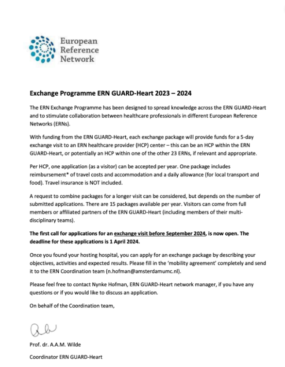 Don't forget to fill in the Exchange Program 2023-2024 application before the deadline: 1 April 2024 guardheart.ern-net.eu/2023/10/30/exc…