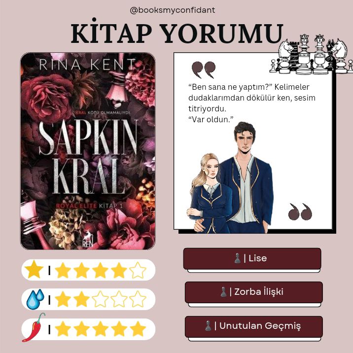 Favreadinglist's tweet photo. SAPKIN KRAL KİTAP YORUMUMLA GELDİM || #RinaKent #okudumbitti #kitapyorumu #RoyalElite #DeviantKing https://t.co/2UzEutL1vJ