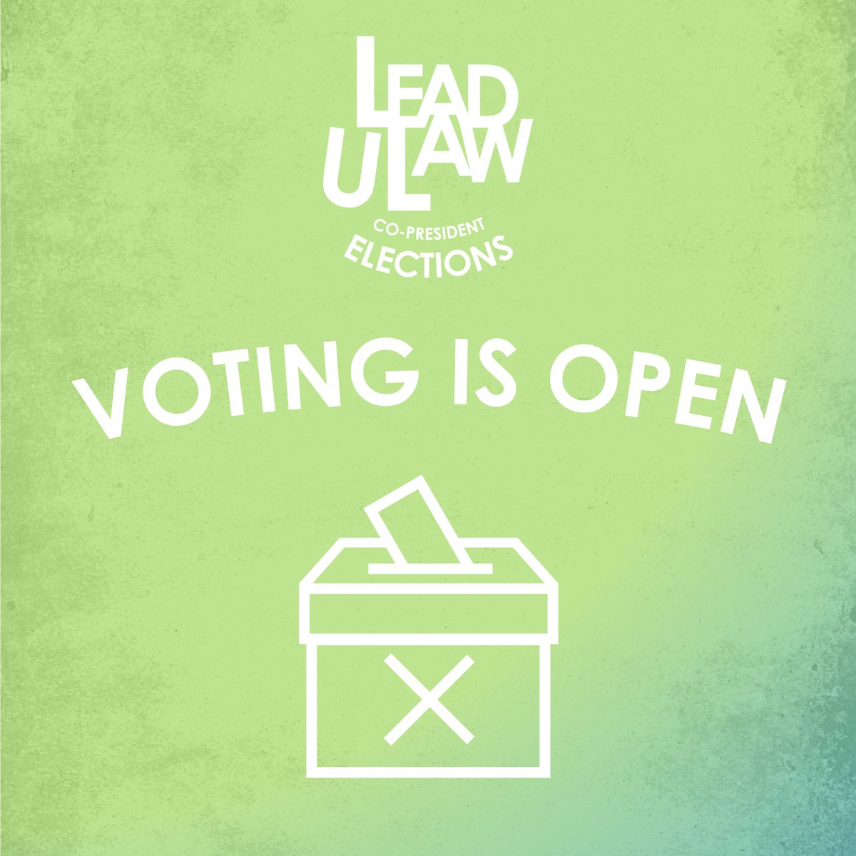 ULawStudents's tweet image. The Students’ Union is pleased to announce that voting is open for our Co-President Elections!

Read more about the election, meet the candidates, and VOTE using the link below!
studentsunion.law.ac.uk/lead

❌ Voting closes on Friday, 20th October at 12:00 PM ❌