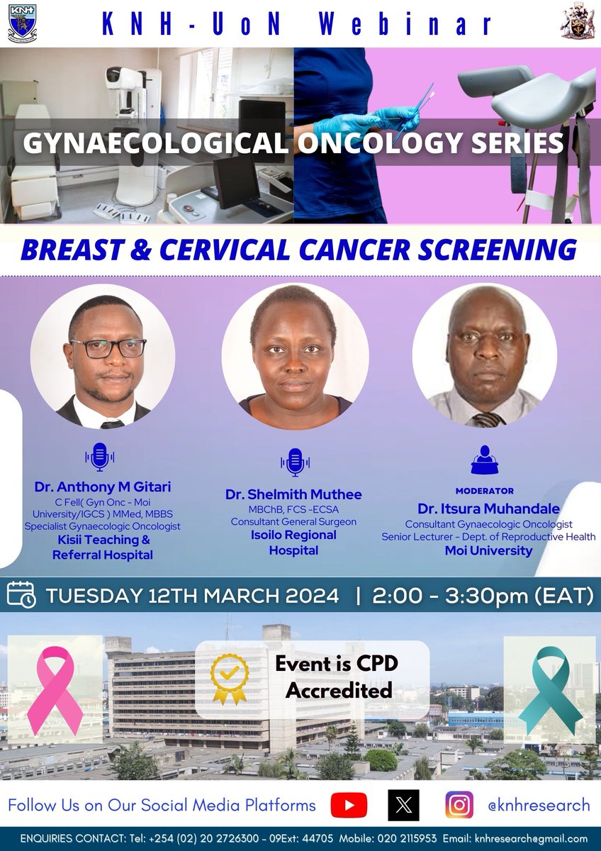 📢 Did you hear? 

We're having an informative Breast &amp; Cervical Screening Webinar Tomorrow at 2:00pm (EAT) Let's spread awareness and prioritize our health together. 
Don't miss out!  #KNHUoNWebinar #HealthAwareness #StayInformed 
Register Here :  us02web.zoom.us/webinar/regist…