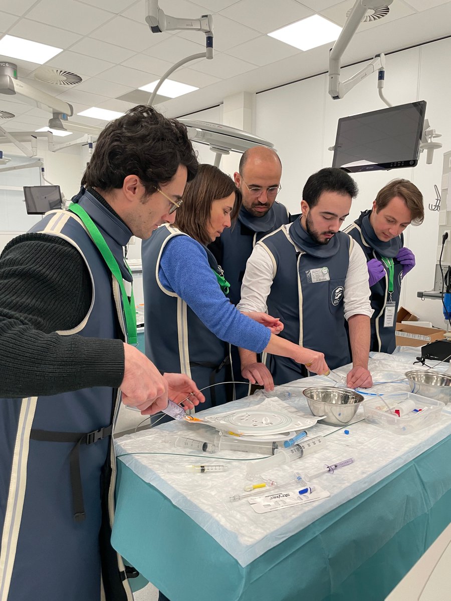 🧠🚀 An incredible kickoff to our inaugural ESMINT Skills Training at @AMS. Here’s a glimpse of this morning’s activities – the small group sizes are proving ideal to allow delegates to hone their skills alongside faculty & industry @CERENOVUS_HQ @Medtronic @MV_Terumo @Stryker_NV