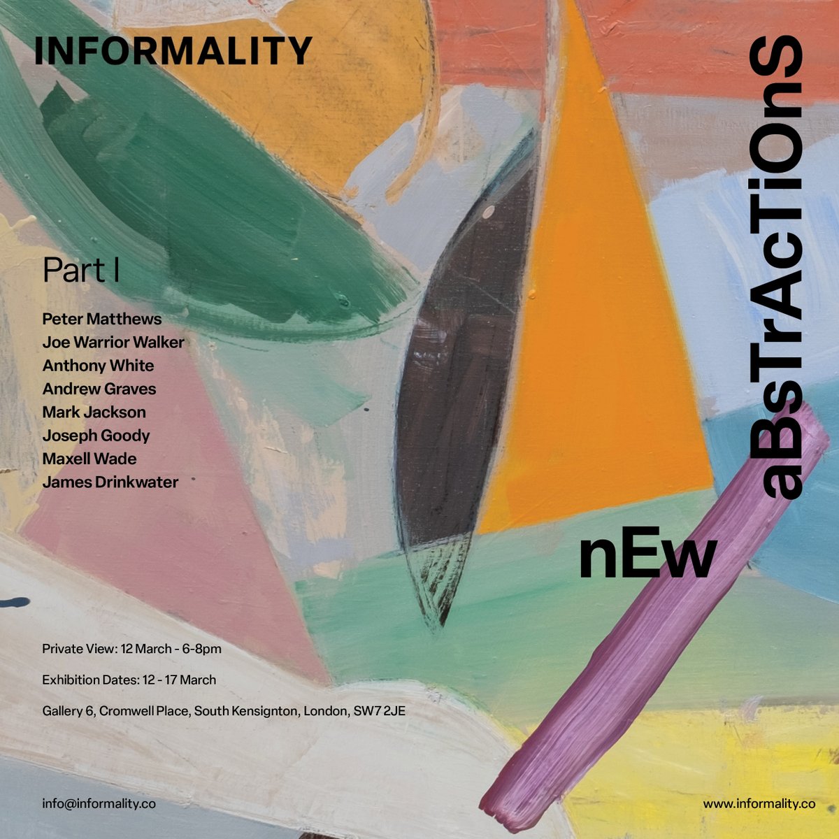 anthony_white's tweet photo. Two Australian artists and six British artists featured in New Abstractions with @InformalityGal1 Opening tomorrow night at Cromwell Place 6-8pm
#anthonywhite
#jamesdrinkwater
#petermatthews
#andrewgraves
#markjackson
#josephgoody
#maxwellwade
#informalitygallery
#cromwellplace https://t.co/oECoWZ4Vf9