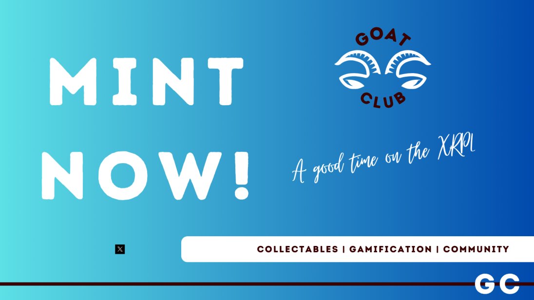 Time's running out for the Public Minting of Goat Club NFTs!
Only 2 days left to secure your piece of this collection.
 Don't miss the chance to join the herd.

#GoatClubNFT #Publicmint