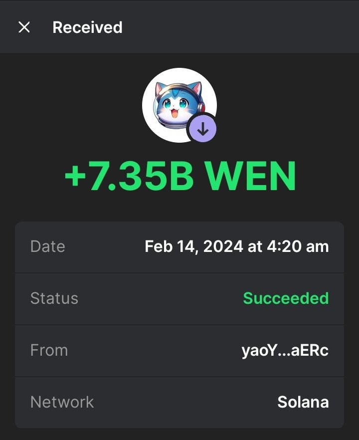 Trend_Cryp2's tweet photo. Claim 100,000,000 $WEN ?! 🫡 

Just ♥️ &amp; 🔁 
Drop your wallet address 👇👇
First 2000 wallets !! https://t.co/tvoN19gpcS