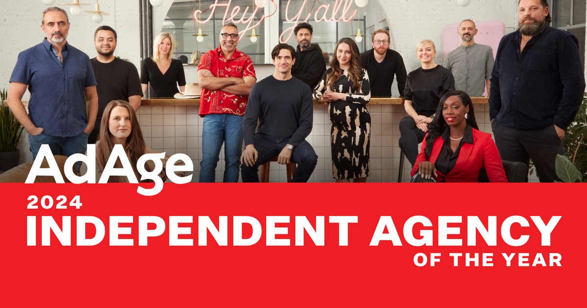tombras's tweet photo. Meet the 2024 @AdAge Independent Agency of the Year (it’s us)