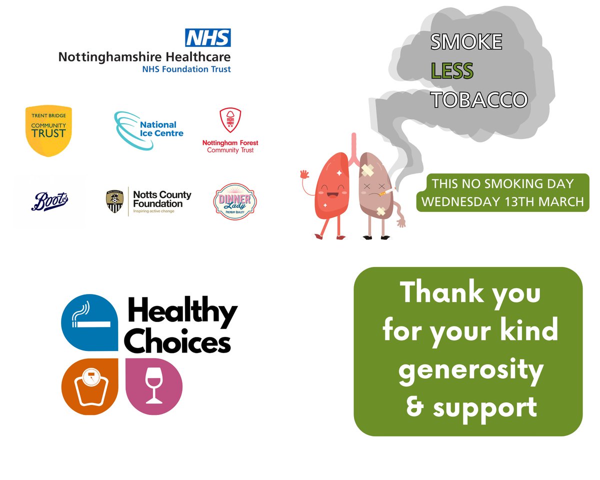 A huge thank you to our amazing external partners for their generous support in the National No Smoking Day Poster competition for our patients 

Thank you from all of us at Healthy Choices Team! ❤️🚭