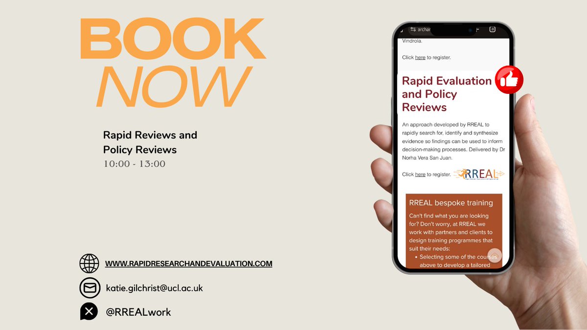 Explore efficient techniques and potential software for evidence-based decision-making with our course on Rapid Reviews and Policy Reviews. Book your slot! onlinestore.ucl.ac.uk/conferences-an…