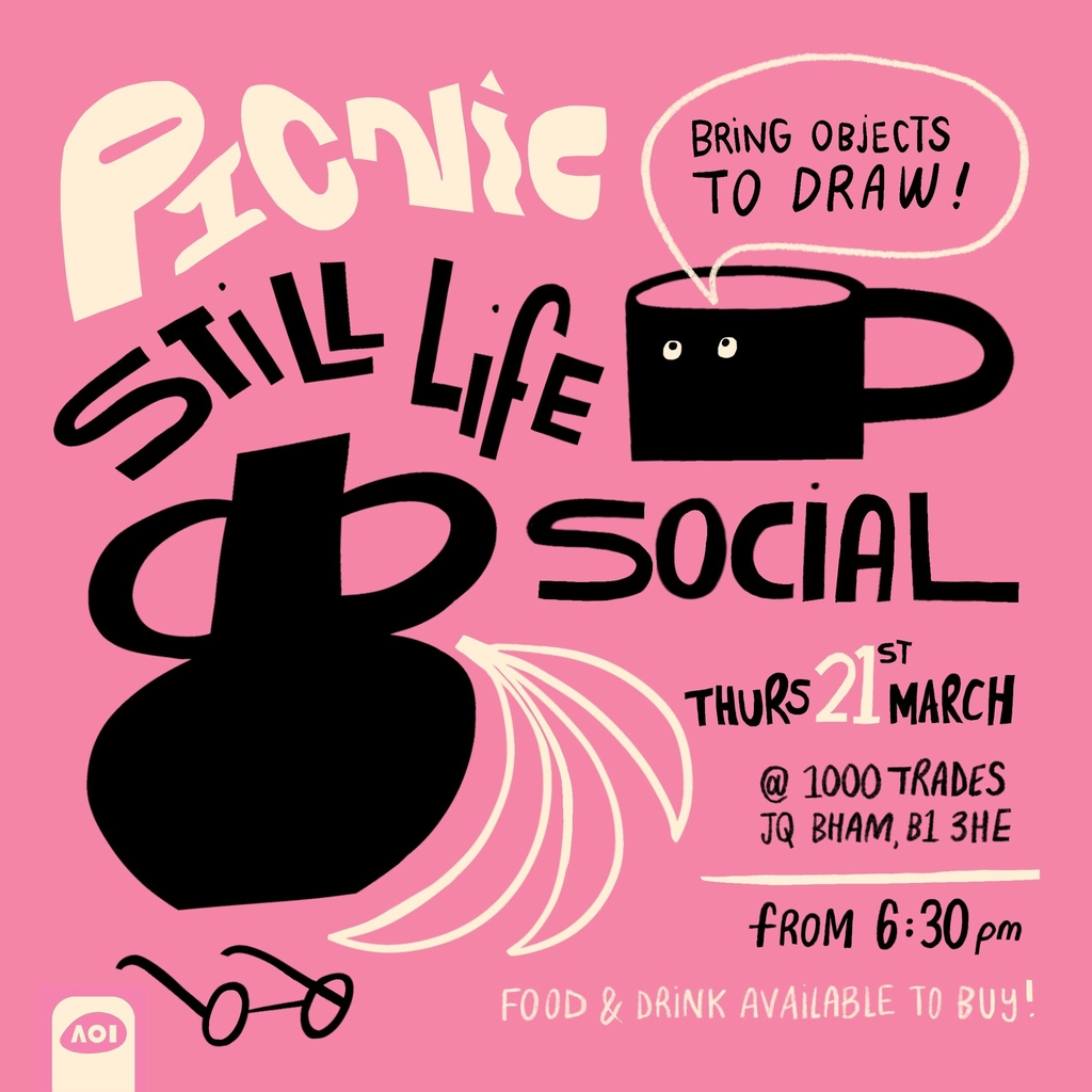 The AOI (@theaoi) on Twitter photo PICNIC, the AOI meet-up group in Birmingham, is preparing a dynamic drawing session this 21st March ๐ซ Don't miss it!
๐ <a href="/1000TradesJQ/">1000 Trades</a>
โฐ๏ธ 6:30PM - 9PM
๐๏ธ Free! Simply RSVP to secure your spot.
bit.ly/StillLifePicnic PICNIC, the AOI meet-up group in Birmingham, is preparing a dynamic drawing session this 21st March ๐ซ Don't miss it!
๐ <a href="/1000TradesJQ/">1000 Trades</a>
โฐ๏ธ 6:30PM - 9PM
๐๏ธ Free! Simply RSVP to secure your spot.
bit.ly/StillLifePicnic