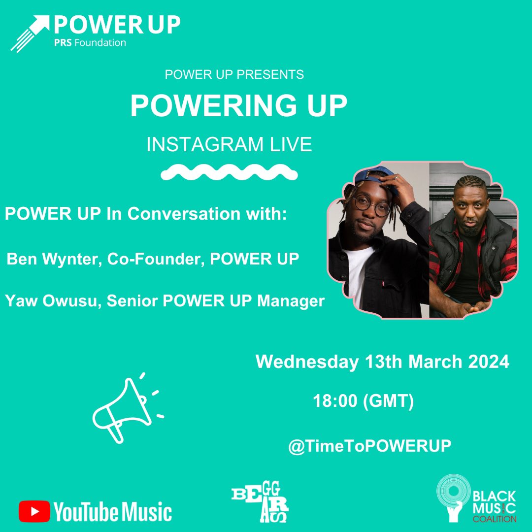 For everyone asking me for application tips for Year 4 of POWER UP join me & Yaw for an Instagram live on the 13th of March at 18:00 GMT, Learn more about applying for the Year 4 participant programme which remains open until the 21st of March. Follow me on insta @BillionaireBen