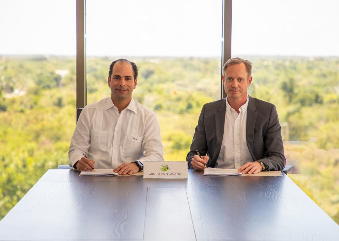 Entusiasmado por otro gran paso hacia la sostenibilidad en ⁦<a href="/grupo_puntacana/">Grupo Puntacana</a>⁩ . Más del 50% de nuestra energía será renovable en toda nuestra comunidad gracias al acuerdo firmado con Eurelius. Reafirmamos así nuestro compromiso con el medio ambiente.