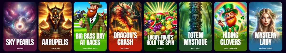 Latest Game Additions to Lunar.bet

3 Oaks Gaming - Sky Pearls:
♦️ Scatter play
♦️ Respin
♦️ Bonus game
♦️ Mystery and Jackpot symbols
♦️ Grand Jackpot x1000

Pragmatic Play - Big Bass Day At The Races:
♦️ This engaging 5×3 Slot sees everyone’s favourite fisherman